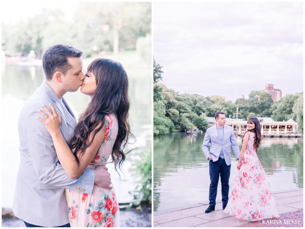 nyc central park engagement photographer boathouse