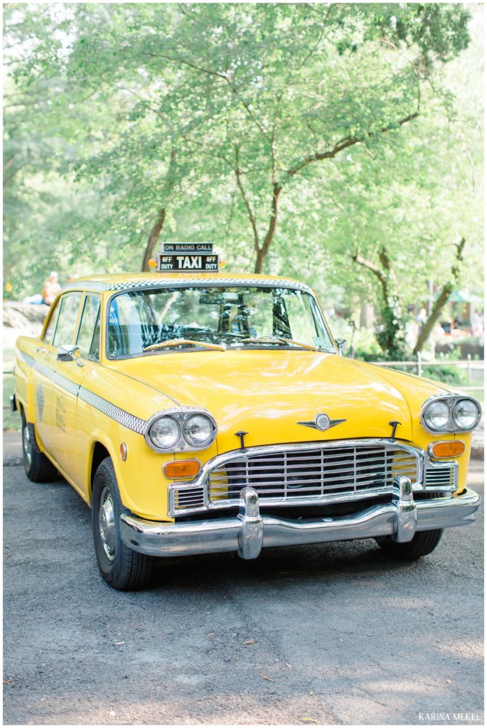 vintage nyc taxi wedding 