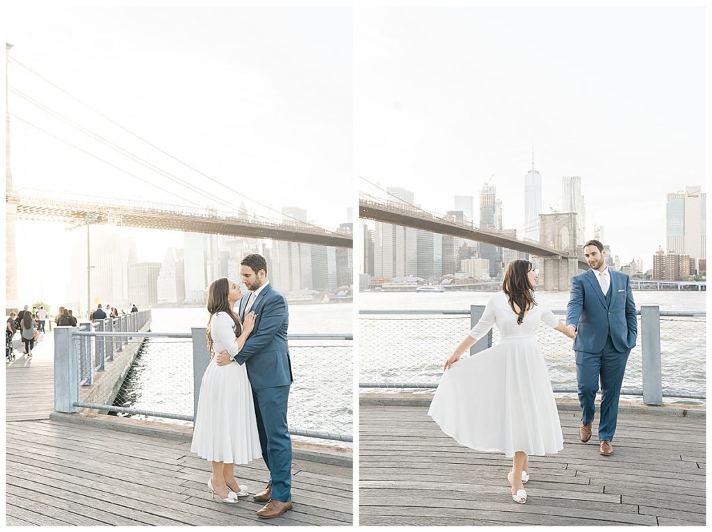 Brooklyn Bridge DUMBO Engagement 
