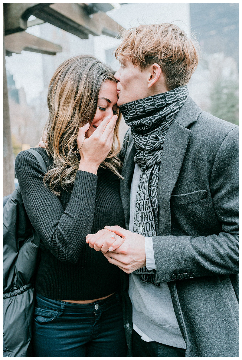 Winter proposal in Central Park