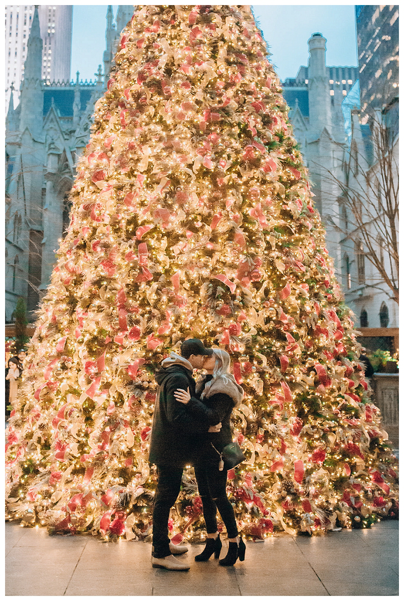 Holiday proposal in NYC at Lotte New York Palace captured by NYC proposal photographer Karina Mekel