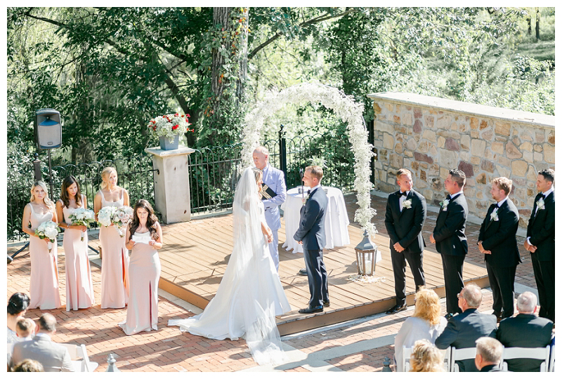 wedding ceremony at french country estate