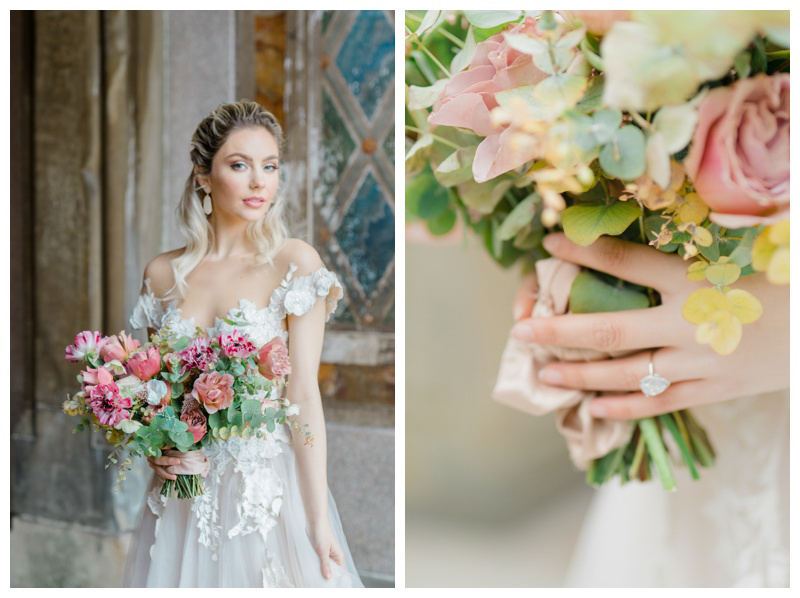 Gorgeous winter NYC bride at Central Park wedding styled shoot in NYC captured by top Central Park wedding photographer Karina Mekel Photography