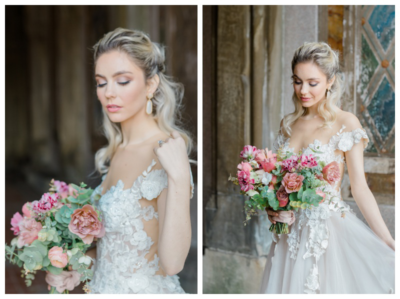 Gorgeous winter NYC bride at Central Park wedding styled shoot in NYC captured by top Central Park wedding photographer Karina Mekel Photography